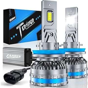 FAHREN H11 Fog Bulbs - 120W 32000LM Bright 6500K Cool White
