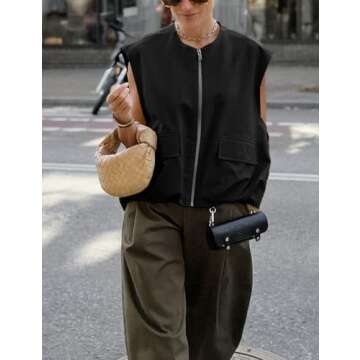 Yimoon Women’s Stylish Zip Up Cargo Vest Perfect for Every Occasion