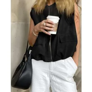 Yimoon Women’s Stylish Zip Up Cargo Vest Perfect for Every Occasion