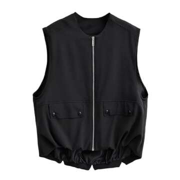 Yimoon Women’s Stylish Zip Up Cargo Vest Perfect for Every Occasion
