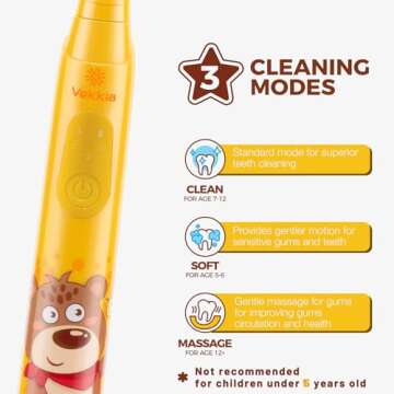Vekkia Kids Electric Toothbrush - Fun & Effective Cleaning!