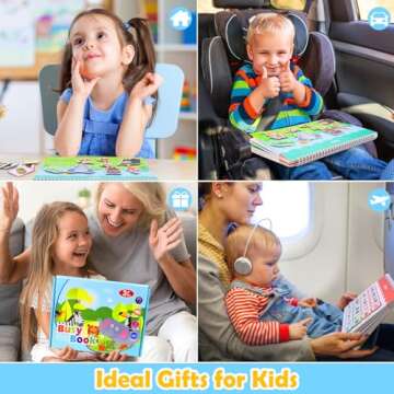 Toddler Learning Books for 2+ 3 4 Year Old Girls - Pre-Assembled Stickers & Reusable Activities Homeschool - Montessori Learning Toy for Boys Ages 3 and Up Birthday Gifts - Easter Basket Stuffers