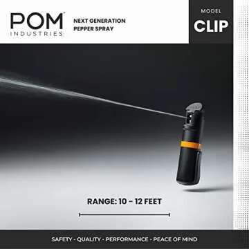 POM Pepper Spray Pocket Clip - Tactical Self Defense Spray