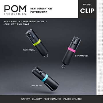 POM Pepper Spray Pocket Clip - Tactical Self Defense Spray