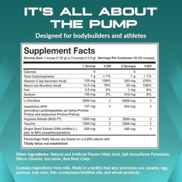 Granite Supplements Vaso Blast, Rainbow Candy Flavor, Stimulant-Free Pre Workout for Men & Women with Grapeseed Extract, Arginine Nitrite, & VasoDrive-AP for Max Pump (20 Servings)