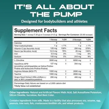 Granite Supplements Vaso Blast, Rainbow Candy Flavor, Stimulant-Free Pre Workout for Men & Women with Grapeseed Extract, Arginine Nitrite, & VasoDrive-AP for Max Pump (20 Servings)