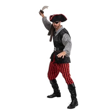 Spooktacular Creations Men's Pirate Costume for Halloween