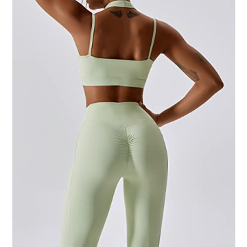 ABOCIW Women's Halter Sport Bra High Waist Leggings Workout Set