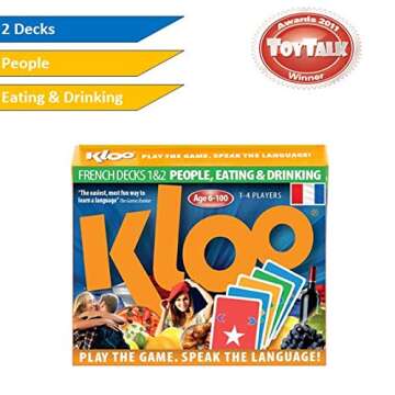 KLOO's Learn to Speak French Language Card Games Pack 1 (Decks 1 & 2)