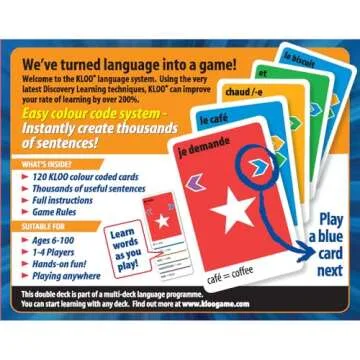 KLOO Learn French Language Card Games for Fun Learning
