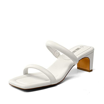 DREAM PAIRS Women's Stylish Square Toe Heels Sandals