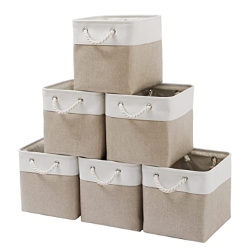 MidmmVick 11x11 Fabric Storage Bins - Durable & Stylish 6 Pack