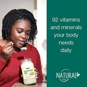 MAX FIT Sea Moss Gel Organic Raw (12 Flavors) 24oz Wildсrafted Gold Sea Moss Gel from Saint Lucia | 92 Vitamins and Minerals | Pure Raw+Non-GMO | Vegan Superfood