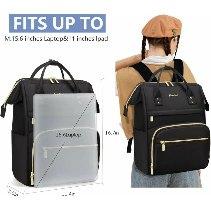 Women Laptop Backpack - 15.6" Waterproof Work Bag