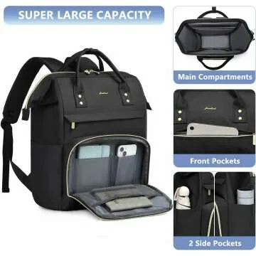 Women Laptop Backpack - 15.6" Waterproof Work Bag