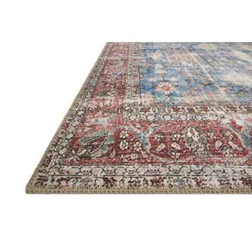 Loloi II Loren Blue/Brick 7'-6" x 9'-6" Area Rug