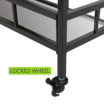 Vintage Bar Cart with Wheels for Elegant Home Entertainment