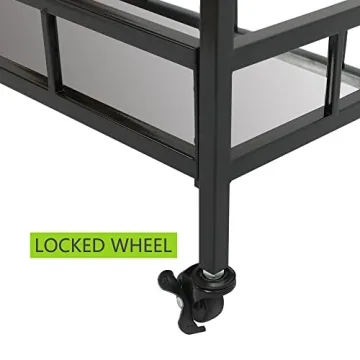 Vintage Bar Cart with Wheels for Elegant Home Entertainment