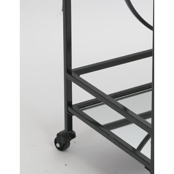 Vintage Bar Cart with Wheels for Elegant Home Entertainment