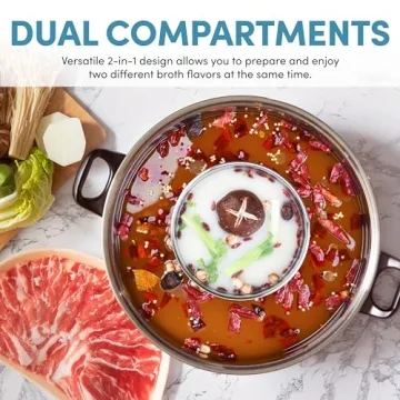 Aroma Stainless Steel Hot Pot, Silver (ASP-600), 5 quart