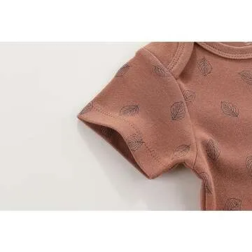 ZAV Unisex Short Sleeve Baby Boy Girl Bodysuits 5-pack Cotton Cartoon Baby Clothes Soft Infant Outfits Baby Shower Gifts