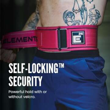Self-Locking Weight Lifting Belt,Premium Weightlifting Belt for Serious Functional Fitness, Weight Lifting, and Olympic Lifting Athletes,Deadlift Training Belt (Medium, Miami Pink)