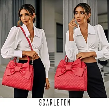 Scarleton Quilted Faux Leather Satchel for Women