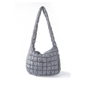 LLYLIU Large Quilted Tote Bag for Women Grey - Style Meets Functionality