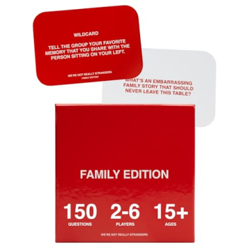 WE'RE NOT REALLY STRANGERS Family Edition Card Game - 150 Conversation Cards for Adults, Teens, Coup...