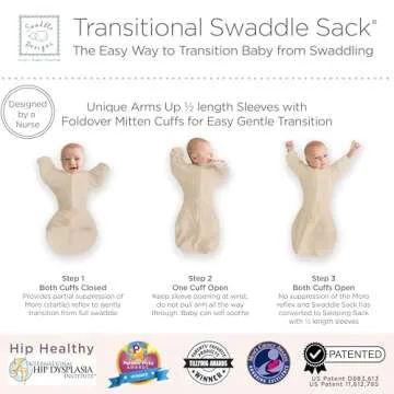 SwaddleDesigns Transitional Swaddle Sack for Peaceful Sleep
