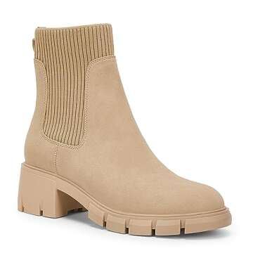 Ruanyu Women’s Platform Ankle Boots - Elegant Chunky Block Heels with Lug Sole