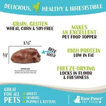 Freeze-Dried Chicken Hearts for Dogs - Made in USA