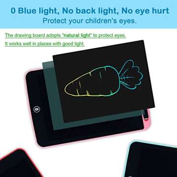 Girls Toys LCD Writing Tablet for Kids 10 Inch, Colorful Doodle Board Drawing Tablet with Lock Funct...