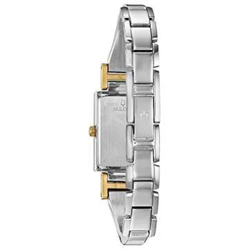 Bulova Classic Diamond Dial Watch - Elegant Two Tone Design