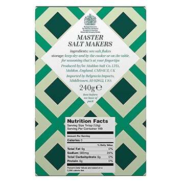 Maldon Salt, Sea Salt Flakes, (240 g) 8.5 oz (Pack of 2)