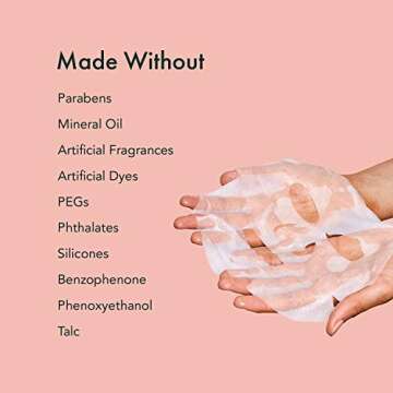 Rael Face Mask Skin Care, Vitamin C Face Masks - Bamboo Facial Sheet Mask, Korean Skincare, with Brightening Vitamin C Serum and Fruit Extracts, All Skin Types (Vitamin C, 5 Sheets)