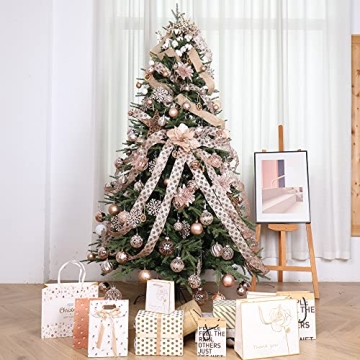 ISULIFE 87ct Shatterproof Christmas Ball Ornaments Set