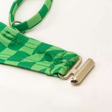 MOSHENGQI High Waisted Neon Green Bikini Swimsuit