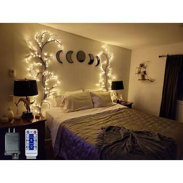 Lituplife 2PCS Enchanted Willow Vine Light for Home Decor,Flexible DIY Lighted Branches with Remote ...