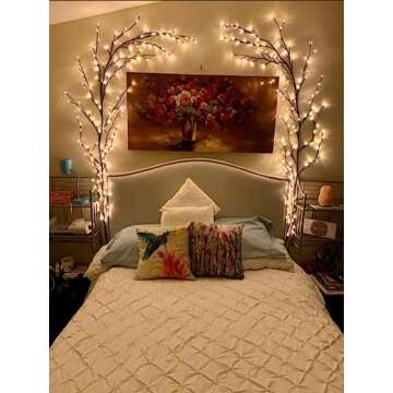 Lituplife 2PCS Enchanted Willow Vine Light for Home Decor,Flexible DIY Lighted Branches with Remote On/Off Timer Dimmer,Lighted Willow Vine 144LEDs Lights for Bedroom Aesthetic Living Room Decor