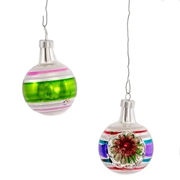 Kurt Adler Nostalgic Mini Ornament Set of 24 - Glass Christmas
