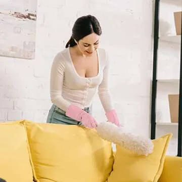 HINSOCHA 3 Pairs Nitrile Cleaning Gloves - Latex Free & Reusable