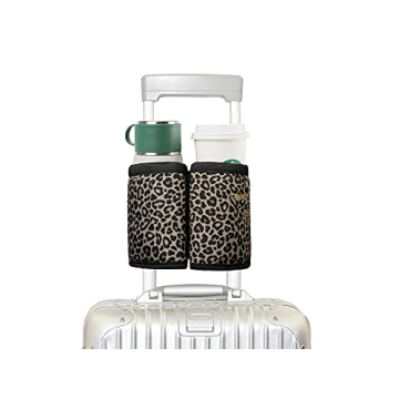 riemot Luggage Travel Cup Holder Free Hand Drink Carrier - Hold Two Coffee Mugs No Spill - Fits Roll...