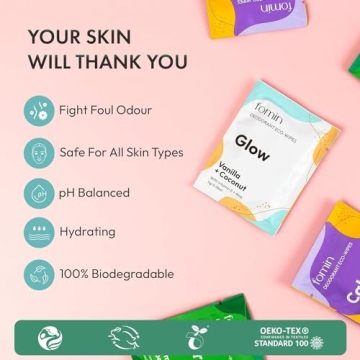 FOMIN Travel Deodorant Wipes - Eco-Friendly & Convenient 30 Count