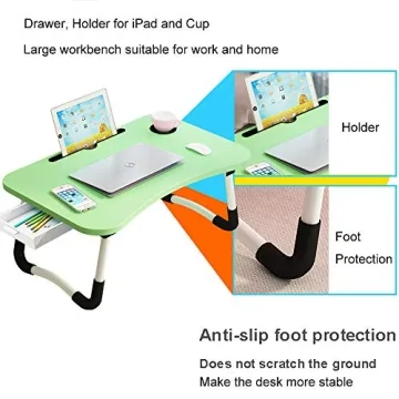 Portable Lap Desk with Storage for Work and Play