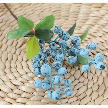 TBUY ROSE Blueberry Artificial Flowers for Home Decor