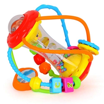 HOLA Baby Rattle Ball for Infants 0-12 Months, Safe and Fun