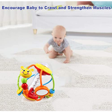 HOLA Baby Rattle Ball for Infants 0-12 Months, Safe and Fun