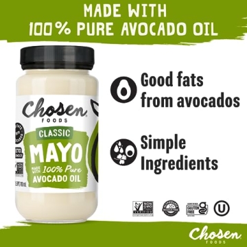 Delicious Chosen Foods Avocado Oil Mayo, Gluten-Free & Keto