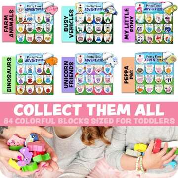 Potty Time Adventures Toddler Potty Training Chart by Lil ADVENTS - 14 Wood Blocks / Stacking Block Toys - Potty Training Advent Game - Behavior Reward Chart, Stickers & Activity Board - Farm Animals